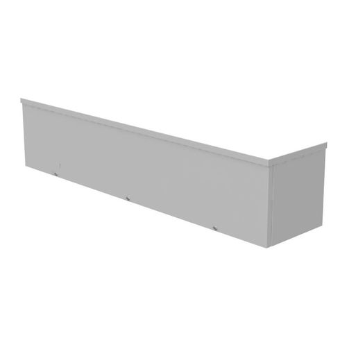 Main product image of 8" x 36" x 8" NEMA 3R Screw Cover Lay-In Wireway, Steel, Gray, With Knockouts, 8836-GSC3R