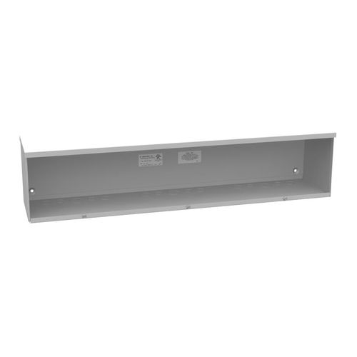 Main product image of 8" x 36" x 8" NEMA 3R Screw Cover Lay-In Wireway, Steel, Gray, With Knockouts, 8836-GSC3R