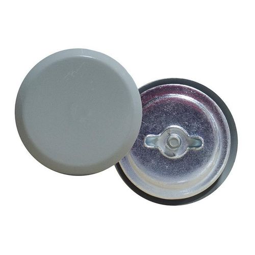 Main product image of 4" Knockout Hole Seal, Gasketed, Steel, Gray, Wing Nut Mount, A-HS400