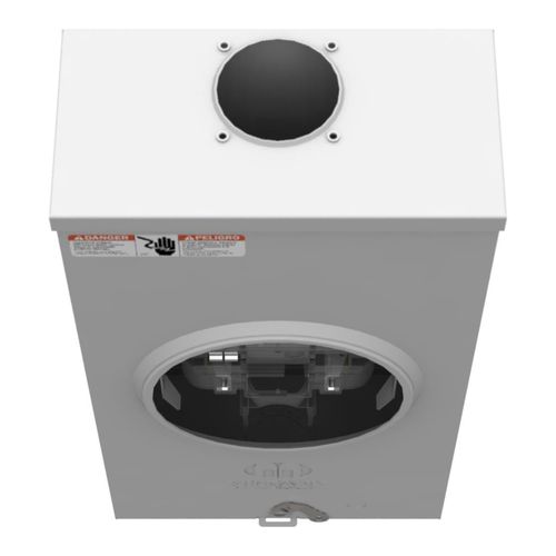 Main product image of 125A Ringless 1-Position Meter Socket, 4-Jaw, 1-Phase, 600V, NEMA 3R, Barrel Lock, U2272-RL-5T9-BL