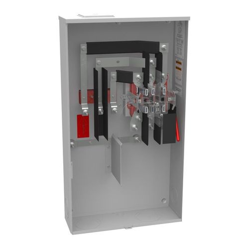 Main product image of 320A Ringless 1-Position Meter Socket, Lever Bypass, 4-Jaw, 3-Phase, 600V, NEMA 3R, U2594-X