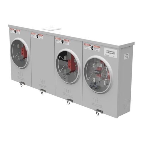 Main product image of 125A Ringless 3-Position Meter Socket, Lever Bypass, 4-Jaw, 1-Phase, 300V, NEMA 3R, U3763-XL