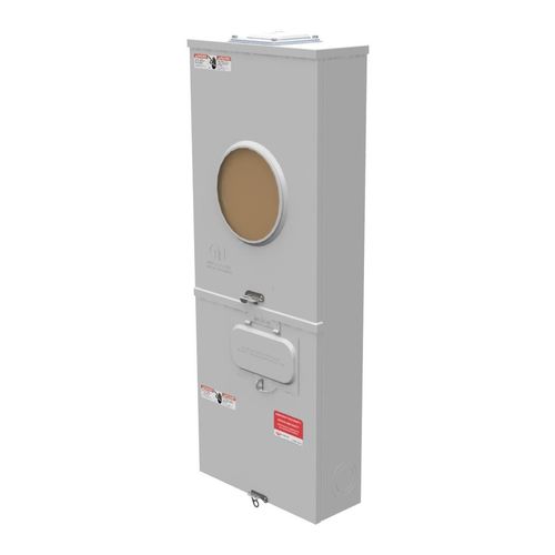 Main product image of 200A Ringless 1-Position Meter Socket, Lever Bypass, 4-Jaw, 1-Phase, 240V, NEMA 3R, Barrel Lock, U3791N-RXL-200-BL
