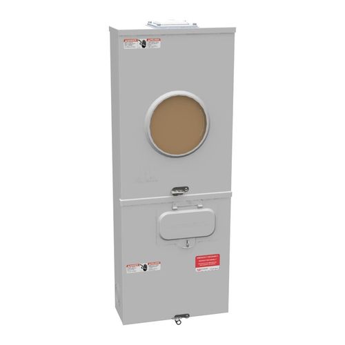 Main product image of 200A Ringless 1-Position Meter Socket, Lever Bypass, 4-Jaw, 1-Phase, 240V, NEMA 3R, Barrel Lock, U3791N-RXL-200-BL