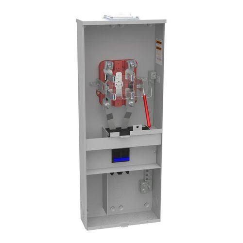 Main product image of 200A Ringless 1-Position Meter Socket, Lever Bypass, 4-Jaw, 1-Phase, 240V, NEMA 3R, Barrel Lock, U3791N-RXL-200-BL