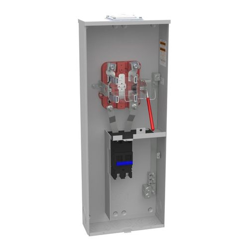 Main product image of 200A Ringless 1-Position Meter Socket, Lever Bypass, 4-Jaw, 1-Phase, 240V, NEMA 3R, Barrel Lock, U3791N-RXL-200-BL