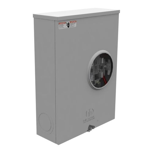 Main product image of 200A Ringless 1-Position Meter Socket, Lever Bypass, 4-Jaw, 1-Phase, 600V, NEMA 3R, Barrel Lock, U4721-O-BL