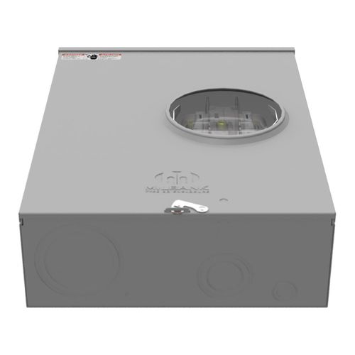 Main product image of 200A Ringless 1-Position Meter Socket, Lever Bypass, 4-Jaw, 1-Phase, 600V, NEMA 3R, Barrel Lock, U4721-O-BL