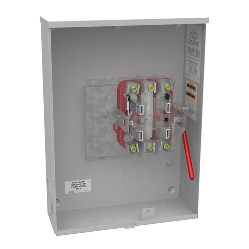 Main product image of 200A Ringless 1-Position Meter Socket, Lever Bypass, 4-Jaw, 1-Phase, 600V, NEMA 3R, Barrel Lock, U4721-O-BL