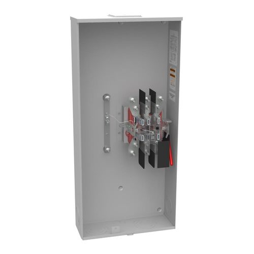 Main product image of 7-Terminal Ringless Large Closing Plate Meter Socket with Lever Bypass and Barrel Lock, U4911-X-BL