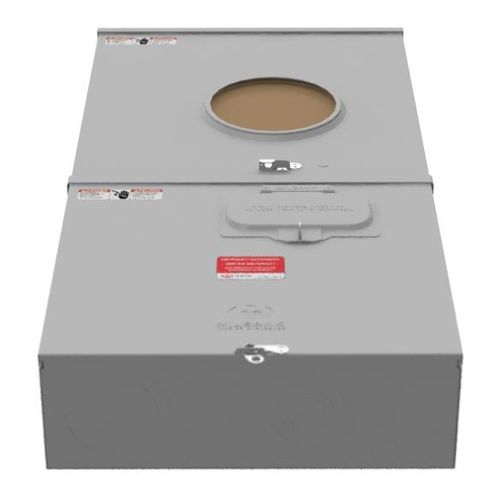 Main product image of 200A Ringless 1-Position Meter Socket, Lever Bypass, 4-Jaw, 1-Phase, 240V, NEMA 3R, Barrel Lock, U5140-RXL-200-BL
