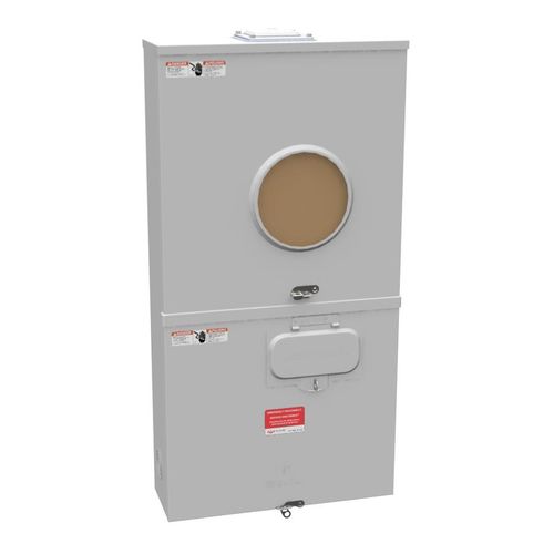 Main product image of 200A Ringless 1-Position Meter Socket, Lever Bypass, 4-Jaw, 1-Phase, 240V, NEMA 3R, Barrel Lock, U5140-RXL-200-BL
