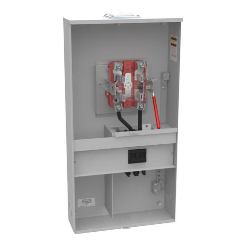 Main product image of 200A Ringless 1-Position Meter Socket, Lever Bypass, 4-Jaw, 1-Phase, 240V, NEMA 3R, Barrel Lock, U5140-RXL-200-BL