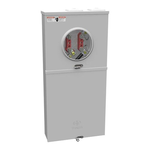 Main product image of 200A Ringless Meter Socket with Horn Bypass, 4-Jaw, 1-Phase, NEMA 3R, U5168-XTL-200-KK-PL