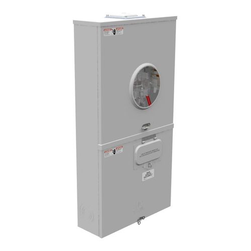 Main product image of 200A Ringless 1-Position Meter Socket, Lever Bypass, 4-Jaw, 1-Phase, 240V, NEMA 3R, Barrel Lock, U5750-RXL-200-BL