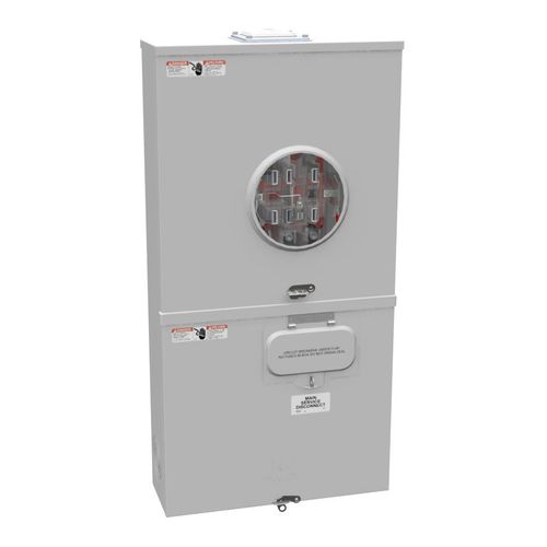 Main product image of 200A Ringless 1-Position Meter Socket, Lever Bypass, 4-Jaw, 1-Phase, 240V, NEMA 3R, Barrel Lock, U5750-RXL-200-BL