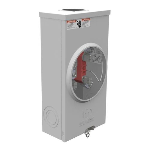 Main product image of 250A Ringless 1-Position Meter Socket, 4-Jaw, 1-Phase, 600V, NEMA 3R, U7021-RL-TG