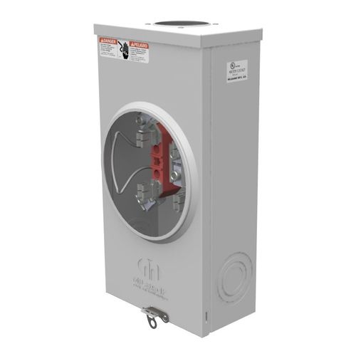 Main product image of 250A Ringless 1-Position Meter Socket, 4-Jaw, 1-Phase, 600V, NEMA 3R, U7021-RL-TG