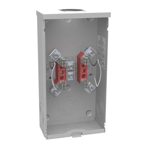 Main product image of 250A Ringless 1-Position Meter Socket, 4-Jaw, 1-Phase, 600V, NEMA 3R, U7021-RL-TG