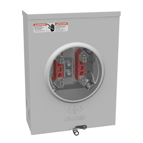 Main product image of 200A Ringless 1-Position Meter Socket, Horn Bypass, 4-Jaw, 1-Phase, 600V, NEMA 3R, U7040-O-TG