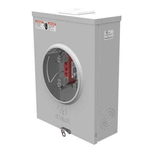 Main product image of 200A Ringless 1-Position Meter Socket, 4-Jaw, 1-Phase, 600V, NEMA 3R, U7040-XL-TG