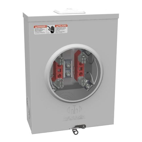 Main product image of 200A Ringless 1-Position Meter Socket, 4-Jaw, 1-Phase, 600V, NEMA 3R, U7040-XL-TG