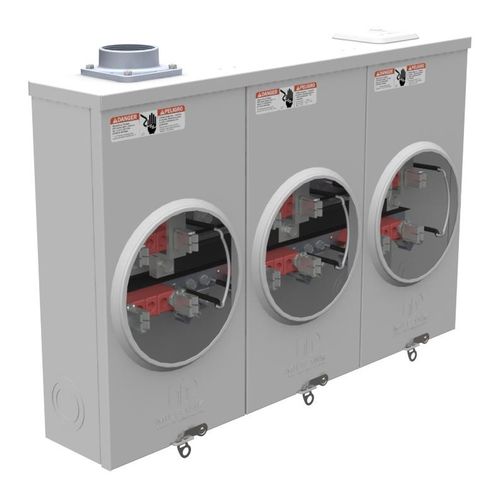 Main product image of 100A Ringless 3-Position Meter Socket, 4-Jaw, 1-Phase, 300V, NEMA 3R, U7363-DL