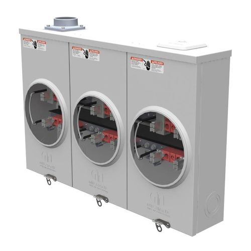 Main product image of 100A Ringless 3-Position Meter Socket, 4-Jaw, 1-Phase, 300V, NEMA 3R, U7363-DL