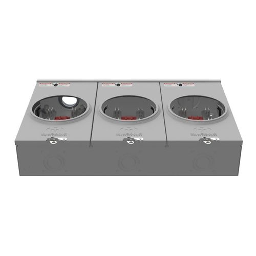Main product image of 100A Ringless 3-Position Meter Socket, 4-Jaw, 1-Phase, 300V, NEMA 3R, U7363-DL
