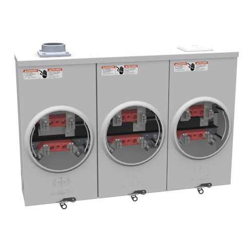 Main product image of 100A Ringless 3-Position Meter Socket, 4-Jaw, 1-Phase, 300V, NEMA 3R, U7363-DL