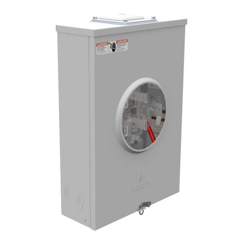 Main product image of 200A Ringless 1-Position Meter Socket, Lever Bypass, 4-Jaw, 3-Phase, 600V, NEMA 3R, U9551-RXL-QG