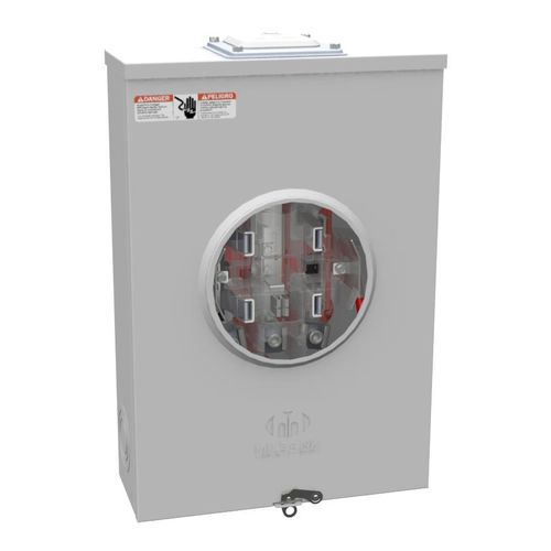 Main product image of 200A Ringless 1-Position Meter Socket, Lever Bypass, 4-Jaw, 3-Phase, 600V, NEMA 3R, U9551-RXL-QG
