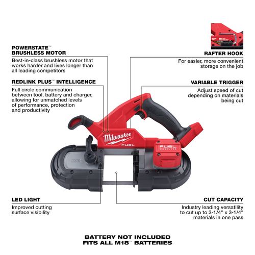 Main product image of M18 FUEL Compact Band Saw (Bare Tool Only)