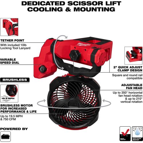 Main product image of M18 Brushless Scissor Lift Fan, 0817-20