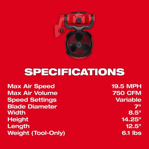 Main product image of M18 Brushless Scissor Lift Fan, 0817-20