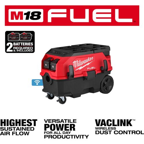 Main product image of M18 FUEL 9 Gallon Dual Battery Dust Extractor w/ PACKOUT Compatibility and VACLINK Kit
