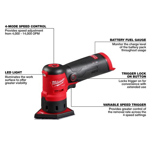 Main product image of M12 FUEL Orbital Detail Sander, 2531-20