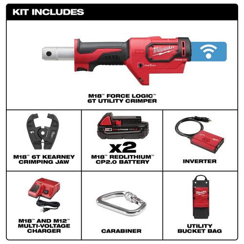 Main product image of M18 FORCE LOGIC 6T Utility Crimper Kit with Kearney Grooves, 2678-22K