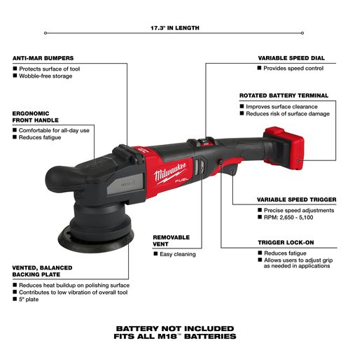 Main product image of M18 FUEL 15mm Random Orbital Polisher, 2684-20