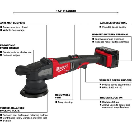 Main product image of M18 FUEL 15mm Random Orbital Polisher Kit, 2684-22HD