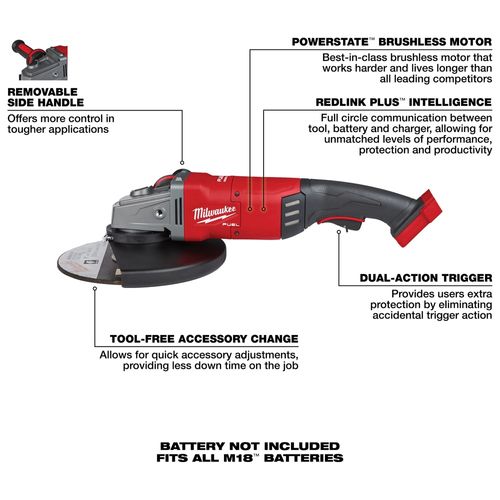Main product image of M18 FUEL 7" / 9" Large Angle Grinder (Tool Only), 2785-20