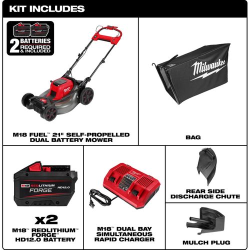 Main product image of M18 FUEL 21" Self-Propelled Dual Battery Mower Kit, 2823-22HD