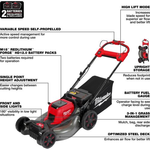 Main product image of M18 FUEL 21" Self-Propelled Dual Battery Mower Kit, 2823-22HD