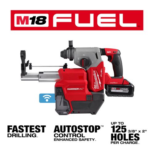 Main product image of M18 FUEL 1" SDS Plus Rotary Hammer Drill w/ ONE-KEY Dust Extractor Kit, 2914-22DE