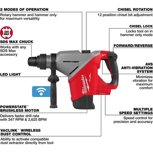 Main product image of M18 FUEL 1-3/4" SDS MAX Rotary Hammer w/ ONE-KEY, 2918-20