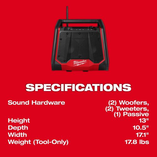 Main product image of M18 BLUETOOTH JOBSITE RADIO + CHARGER, 2956-20