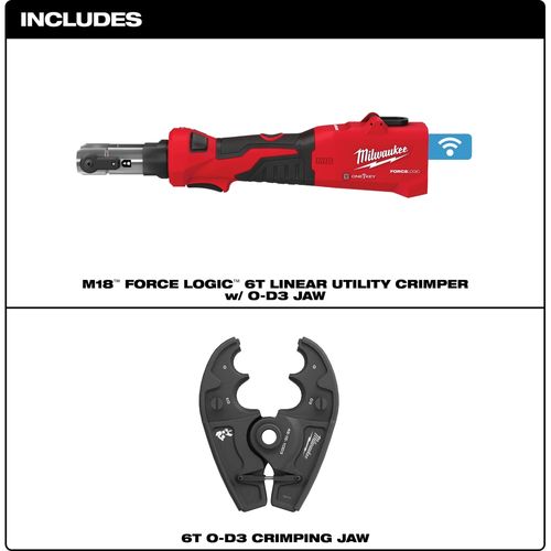 Main product image of M18 FORCE LOGIC 6T Linear Utility Crimper w/ O-D3 Jaw, 2978-20O