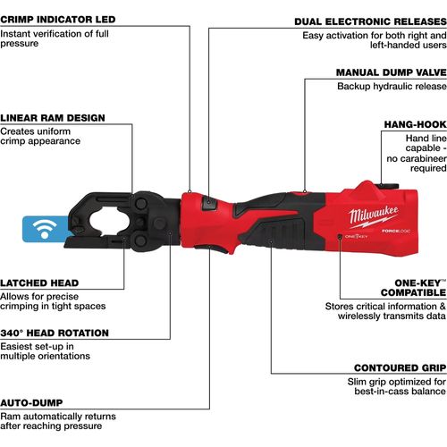 Main product image of M18 FORCE LOGIC 6T Latched Linear Utility Crimper, 2979-20