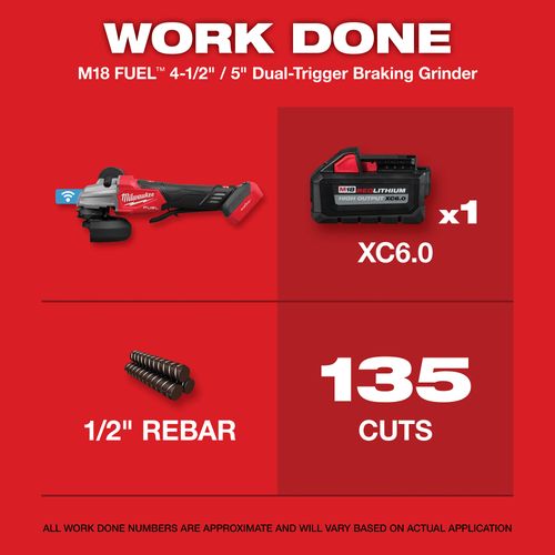 Main product image of M18 FUEL 4-1/2" / 5" Dual-Trigger Braking Grinder, 2986-20