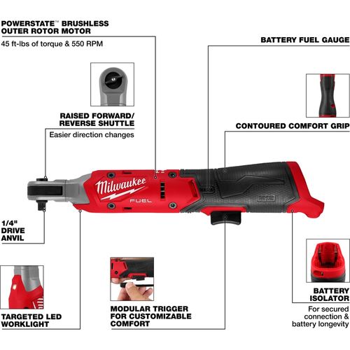 Main product image of M12 FUEL 1/4" Ratchet, 3052-20